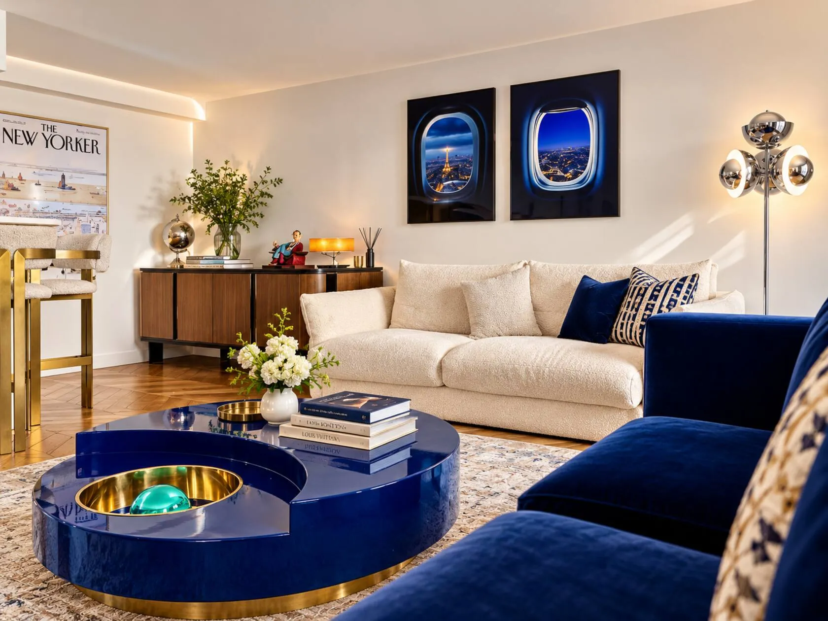Salon d'un appartement géré par BÉNU à Paris