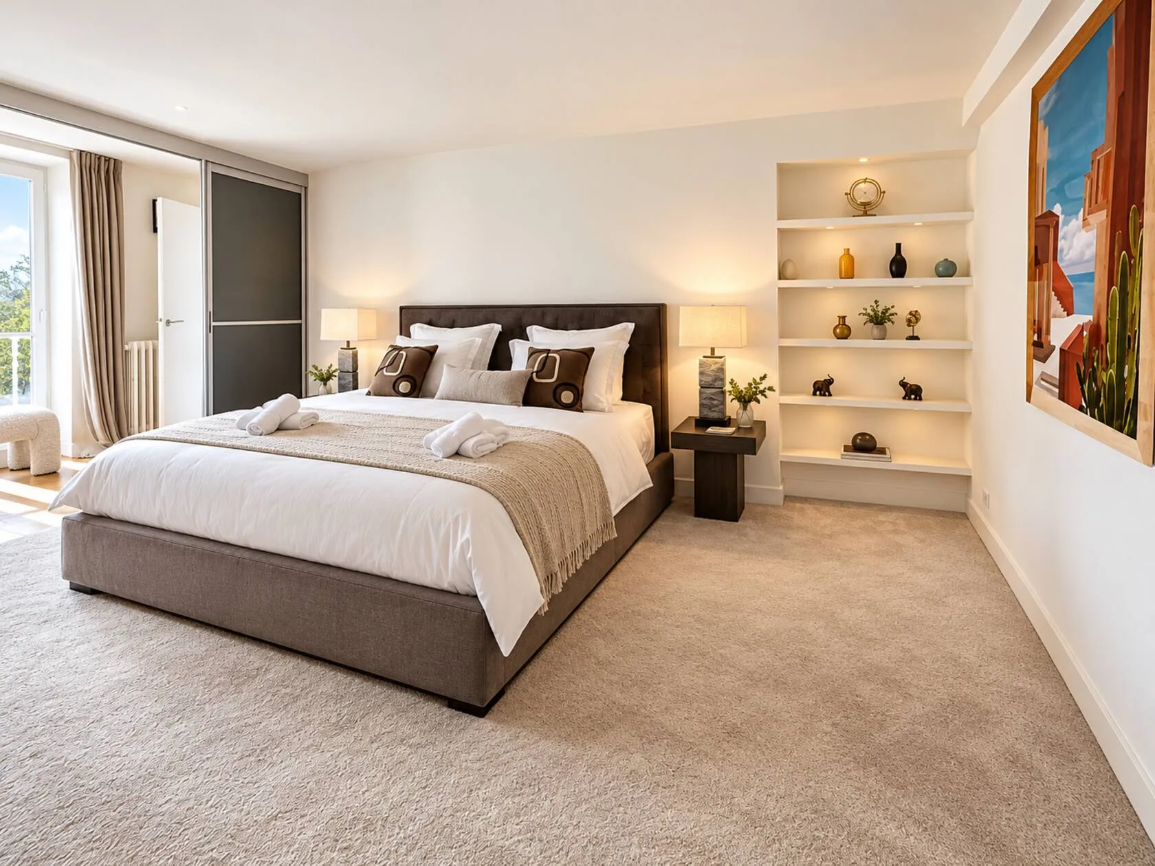 Chambre préparée entre deux séjours